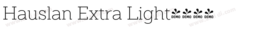 Hauslan Extra Light字体转换